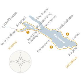 Map - A sporty tour around Lake Constance